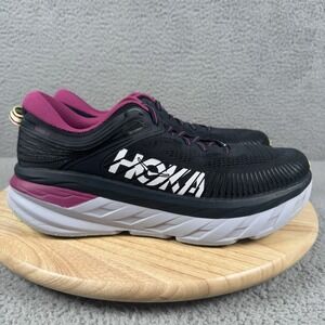 Hoka One One Bondi 7 Womens Size 10.5 Festival Fuchsia Lace Up Running Shoes